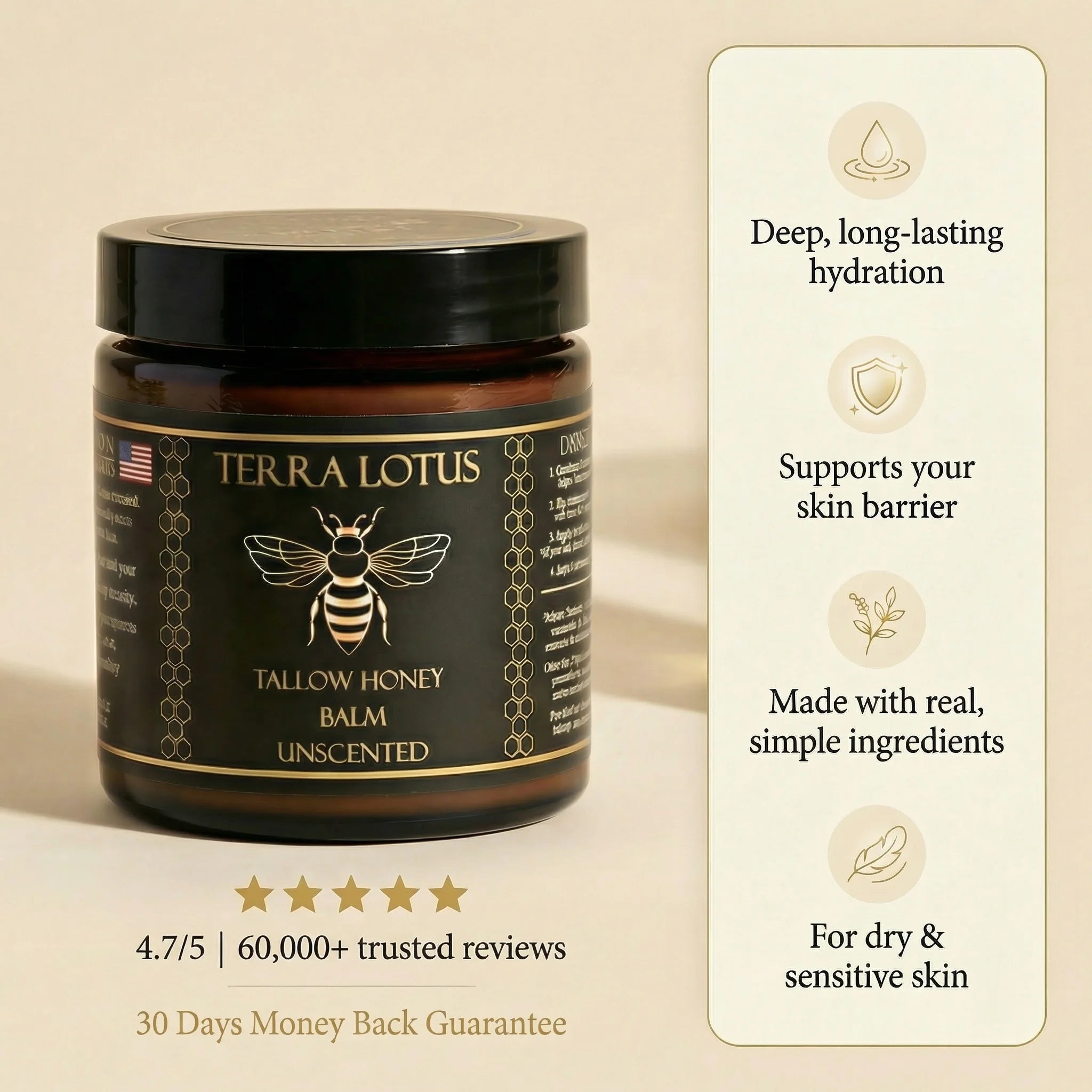 Elexine Organic Tallow Honey Balm to Help Erase Fine Lines, Wrinkles, and Age Spots